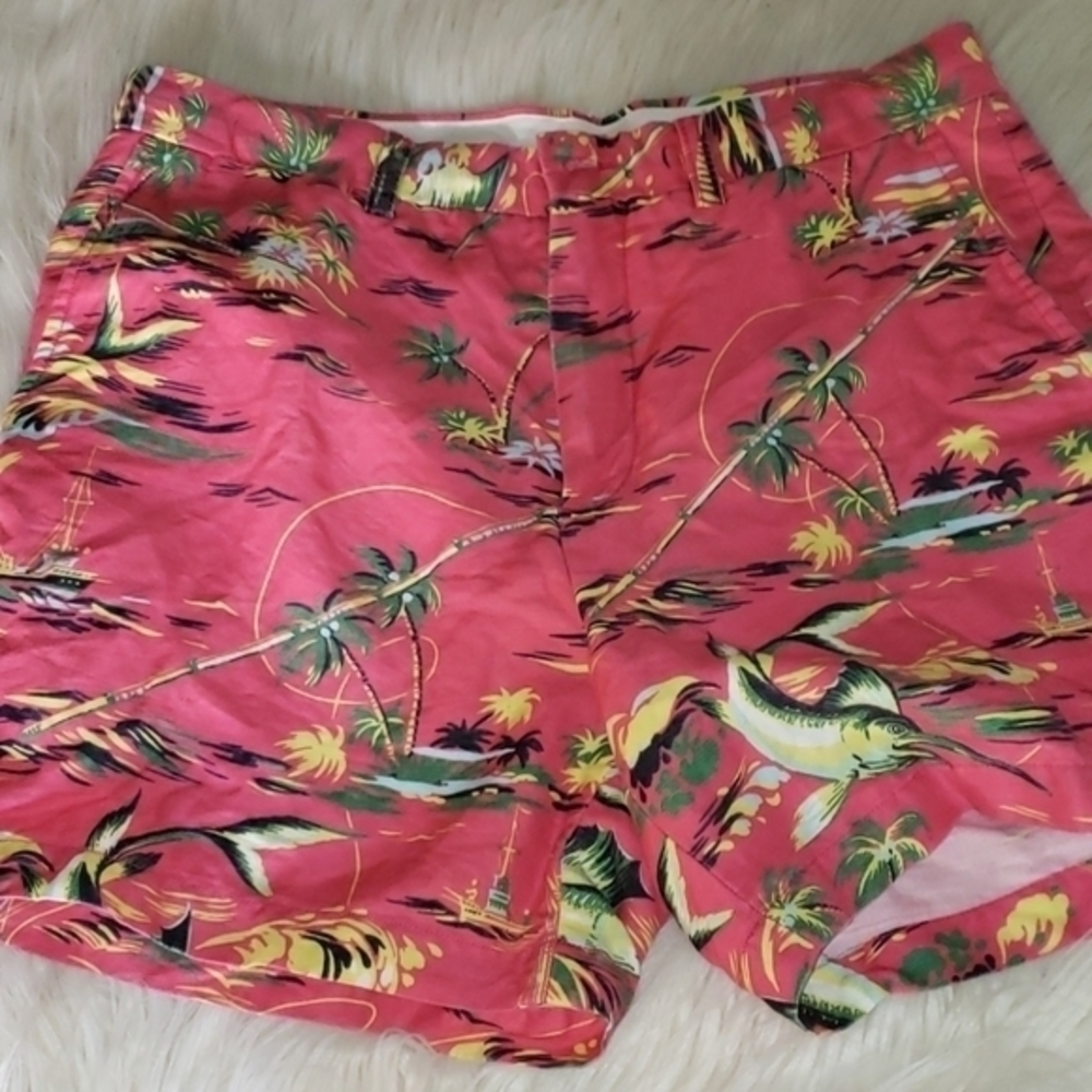 POLO‎ RALPH LAUREN PINK MARLIN PALM CLASSIC SHORT Size 32